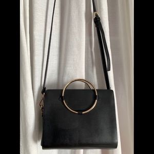 Zara gold metal ring mini bag
